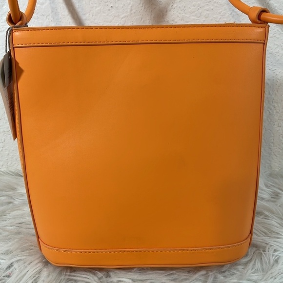 A NEW DAY Orange Basket Weave Woven Bucket Bag/Purse Shoulder Crossbody NEW - Picture 5 of 16